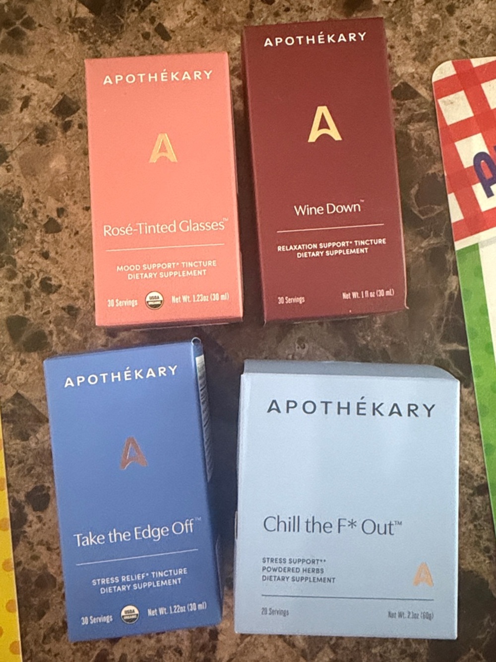 Apothékary sober curious trio + chill the F out powder NWT